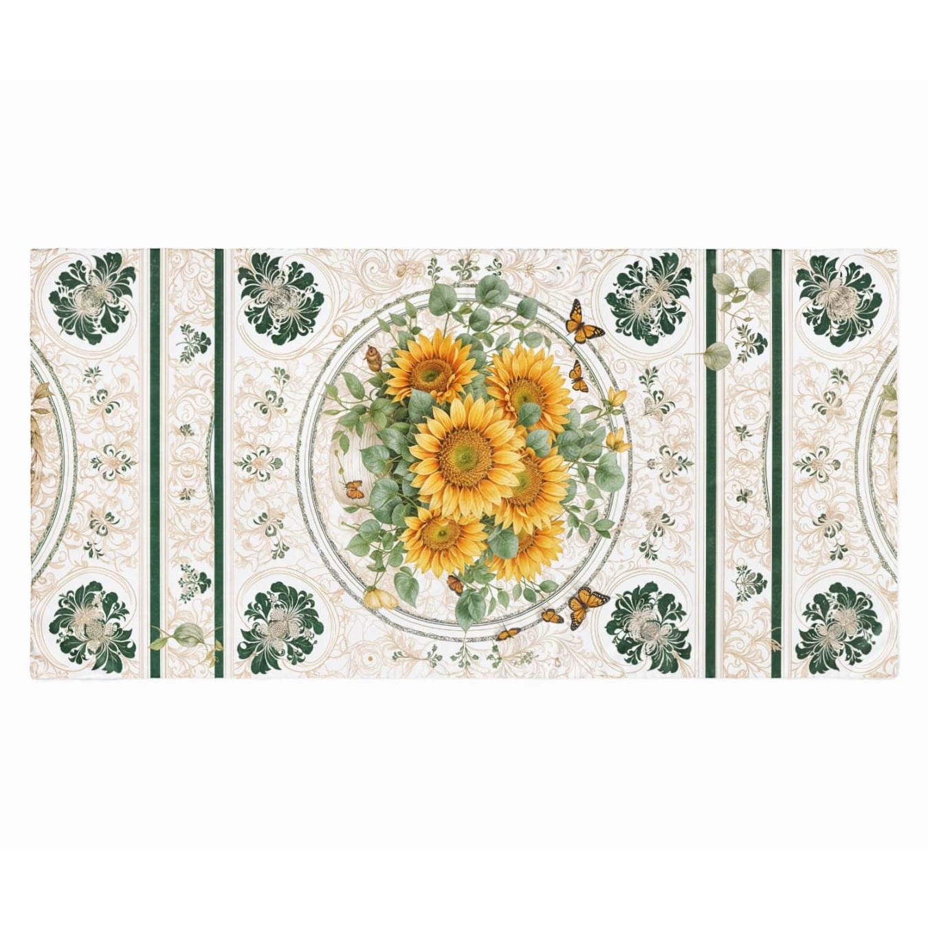 FLOWER MEADOW SILK LONG LADIES SCARF