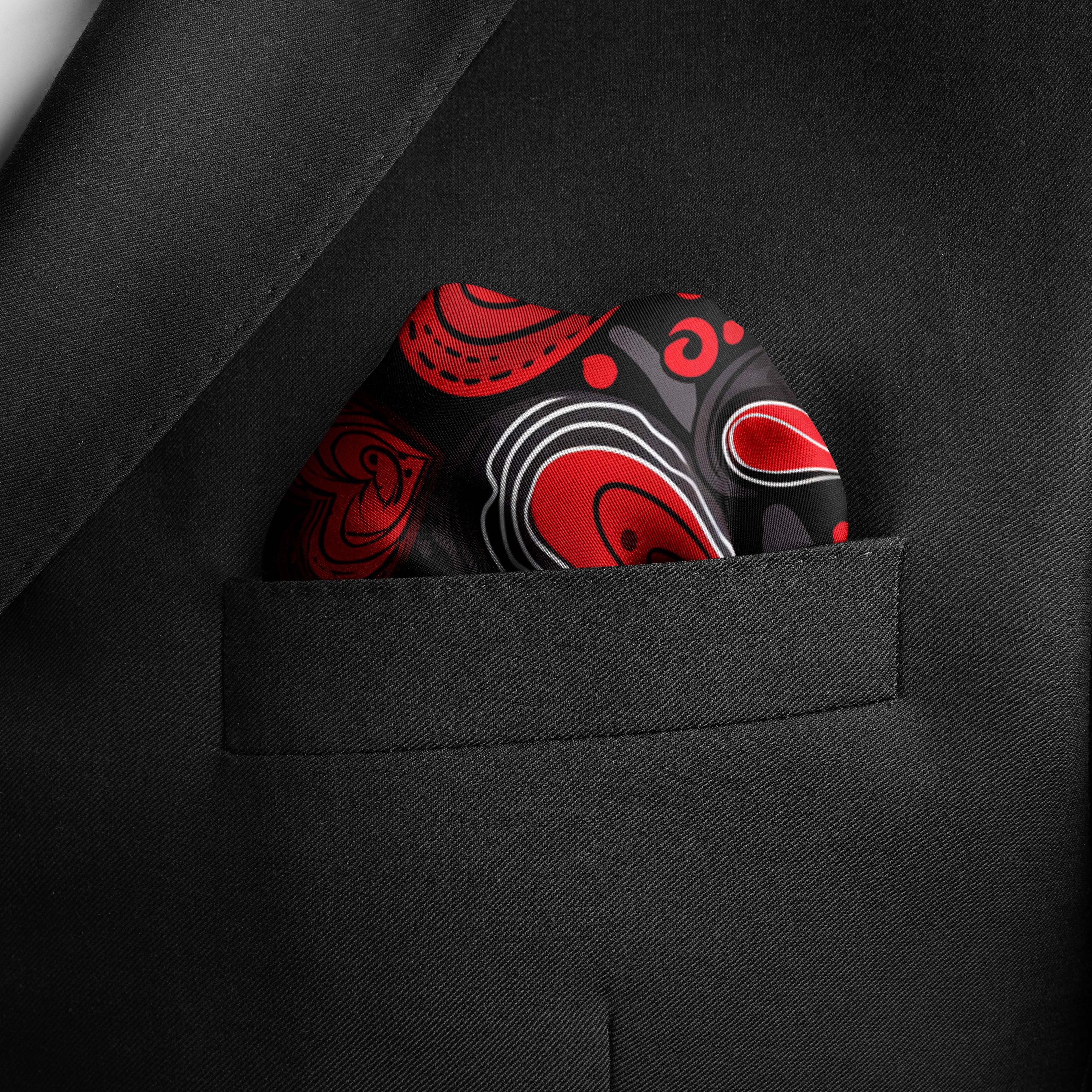 HEART LOVE SILK POCKET SQUARE - VALENTINE DAY COLLECTION