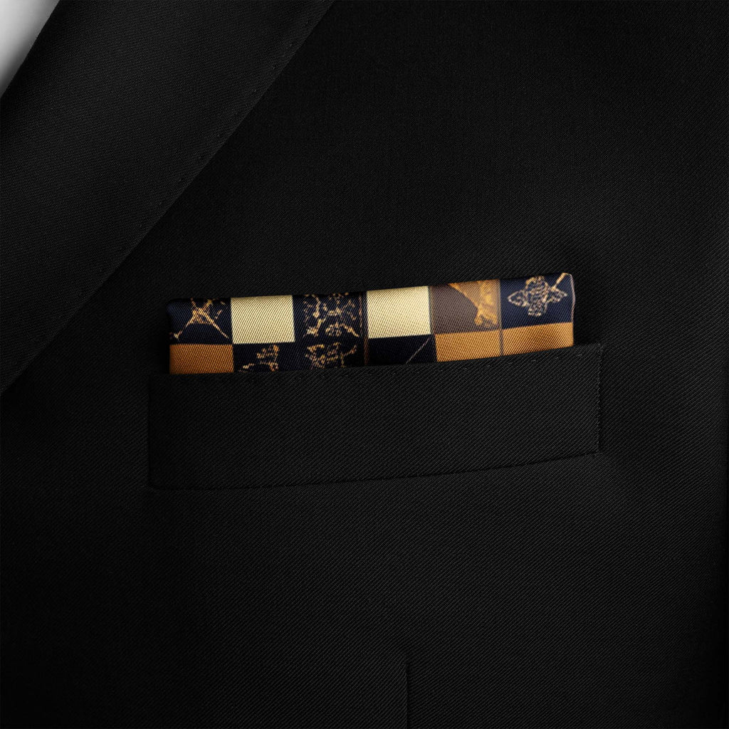 QUEENS GAMBIT SILK POCKET SQUARE