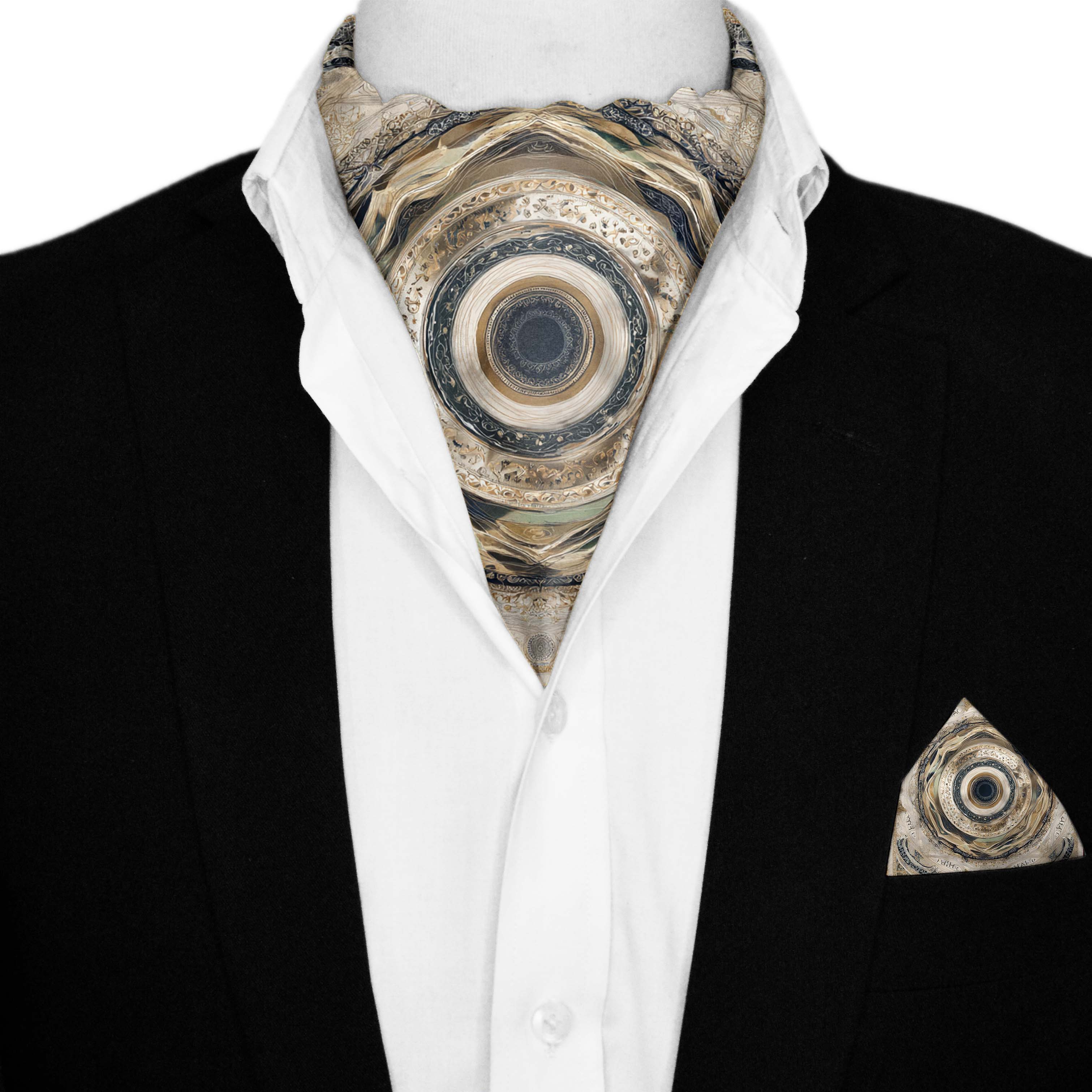 ORBITA SILK ASCOT AND POCKET SQUARE SET – PREMIUM COLLECTION