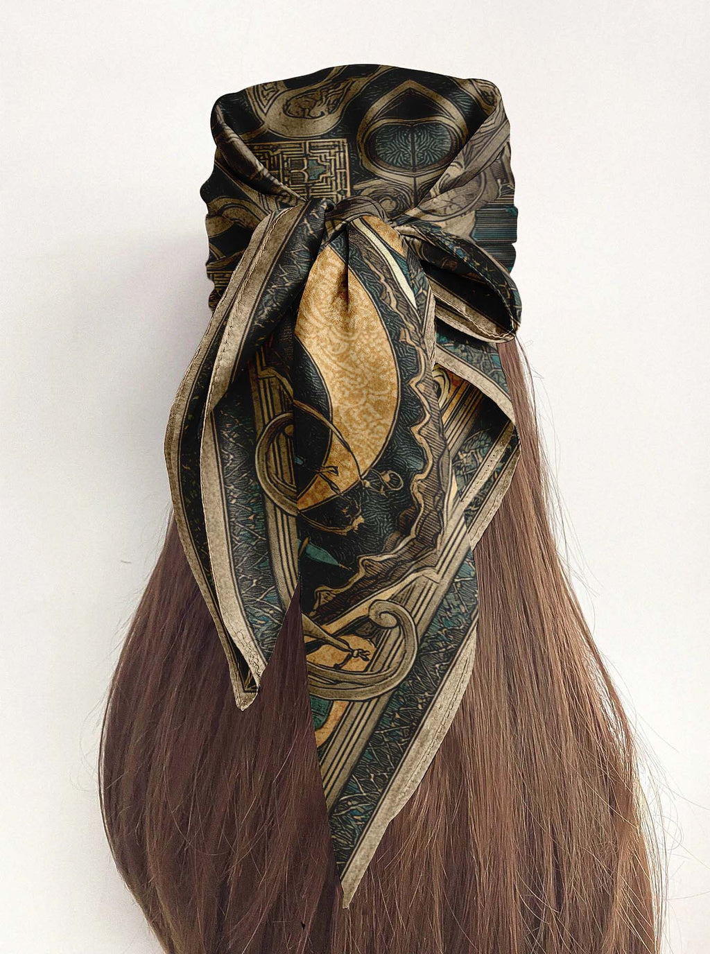 MYSTIC MOON SILK HEAD SCARF