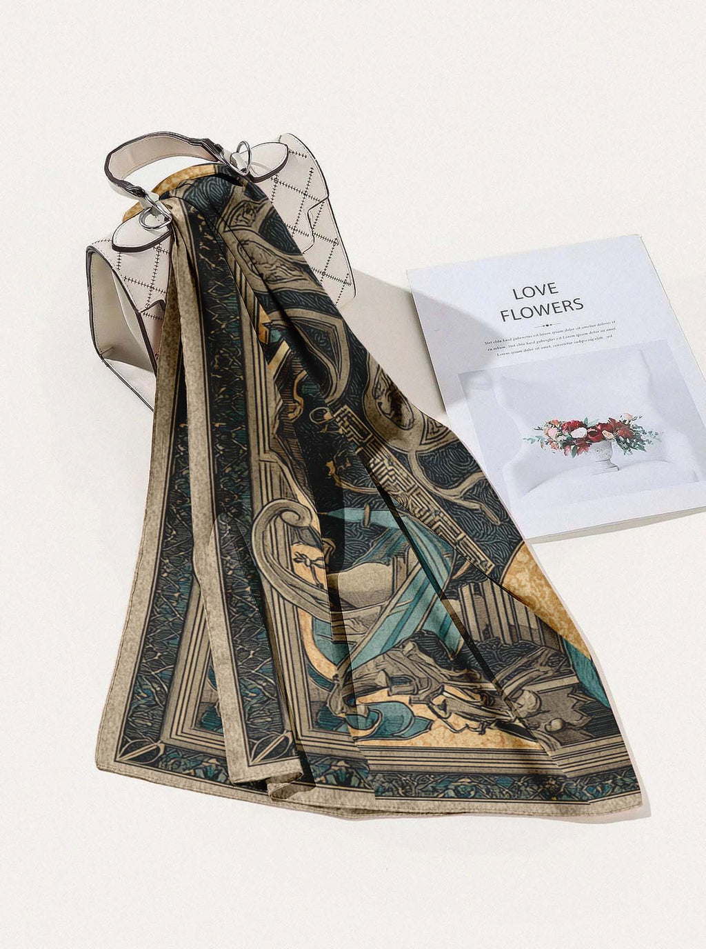 MYSTIC MOON SILK HEAD SCARF
