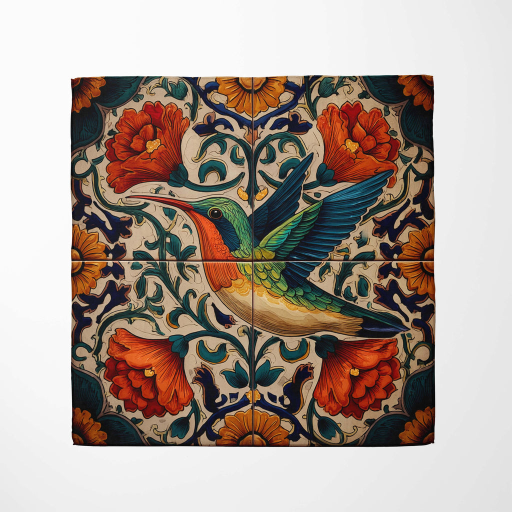 ROYAL HUMMINGBIRD SILK BANDANA