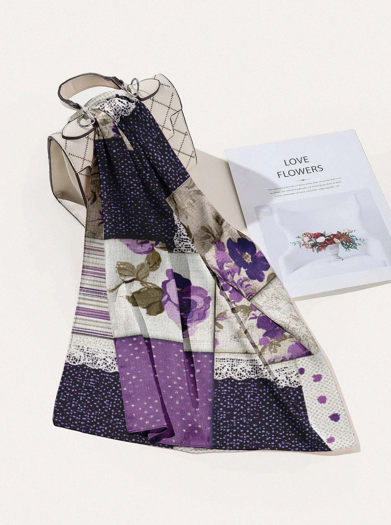 LAVENDER SILK HEAD SCARF