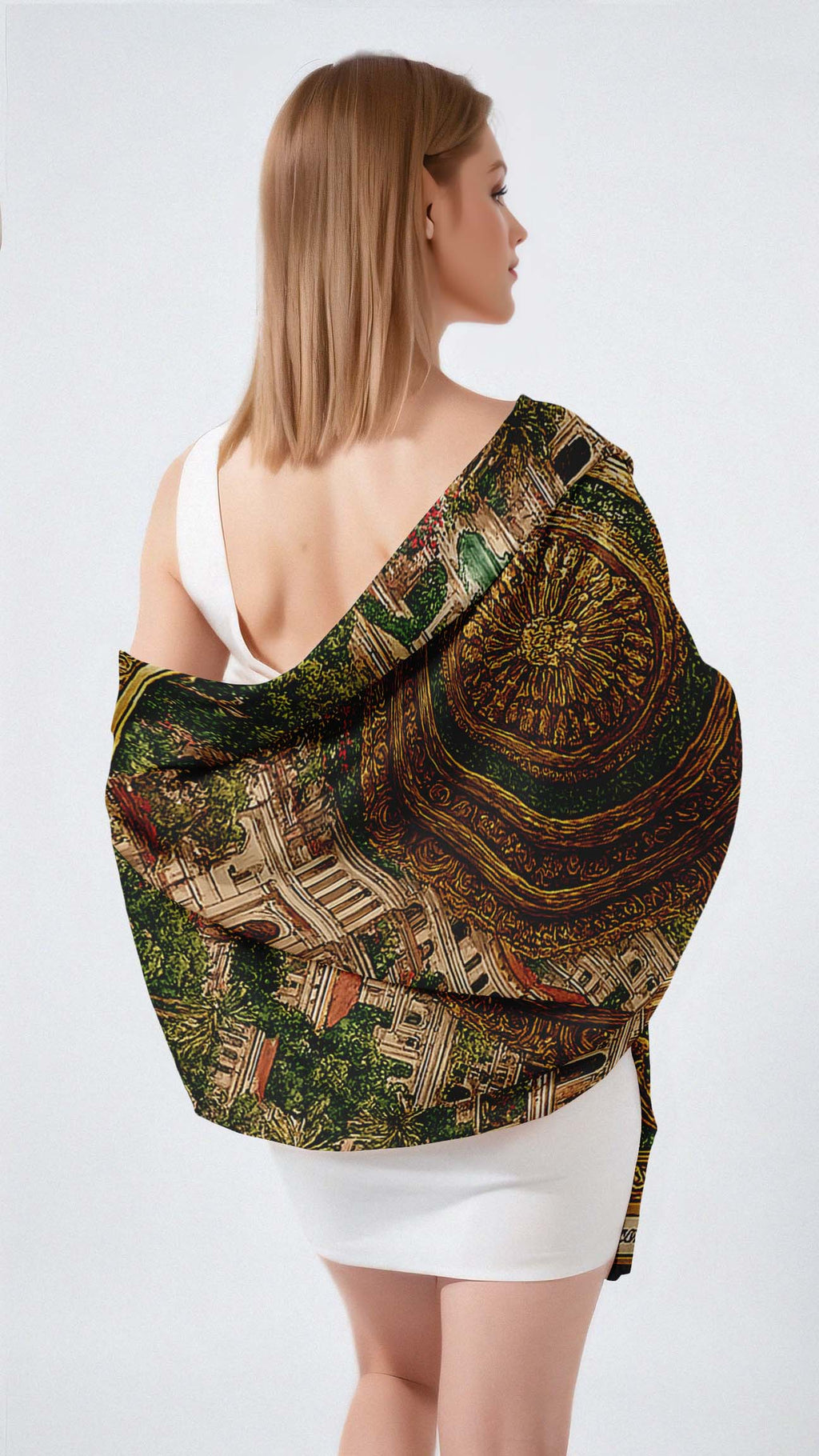 IMPERIAL FLORENTINE SILK LONG LADIES SCARF