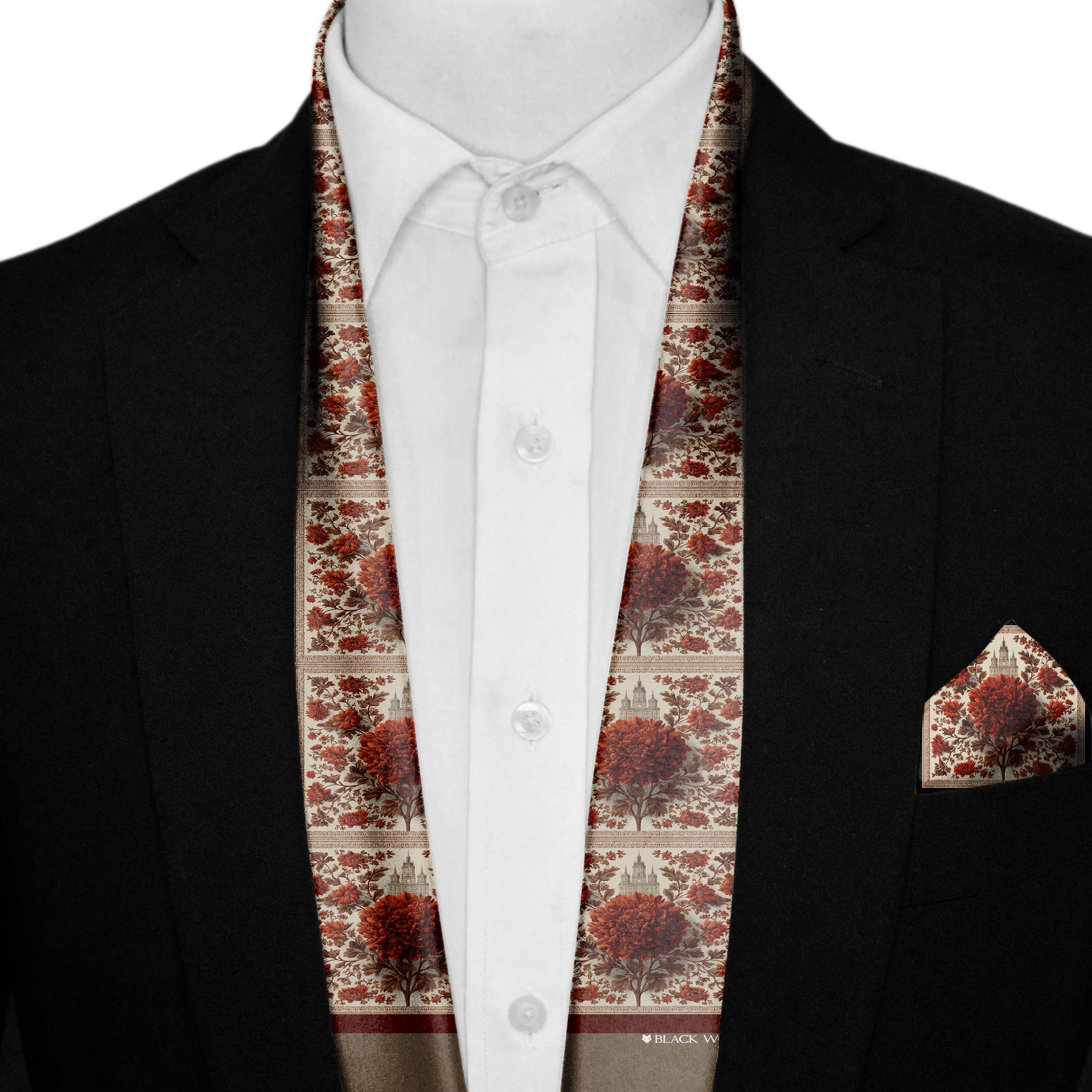 AMARANTH MEN SCARF AND POCKET SQUARE SET – PREMIUM COLLECTION