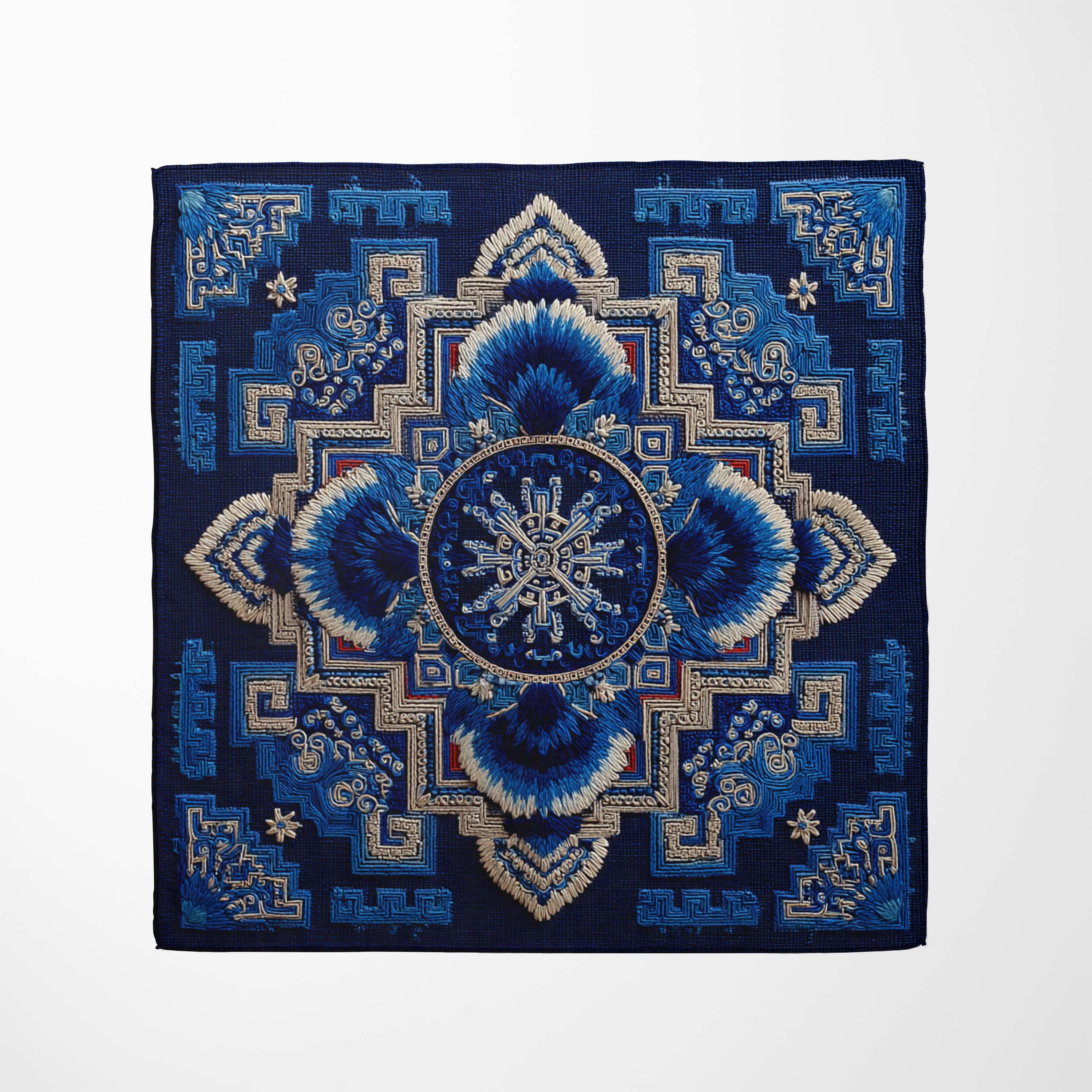 ROYAL INDIGO SILK BANDANA