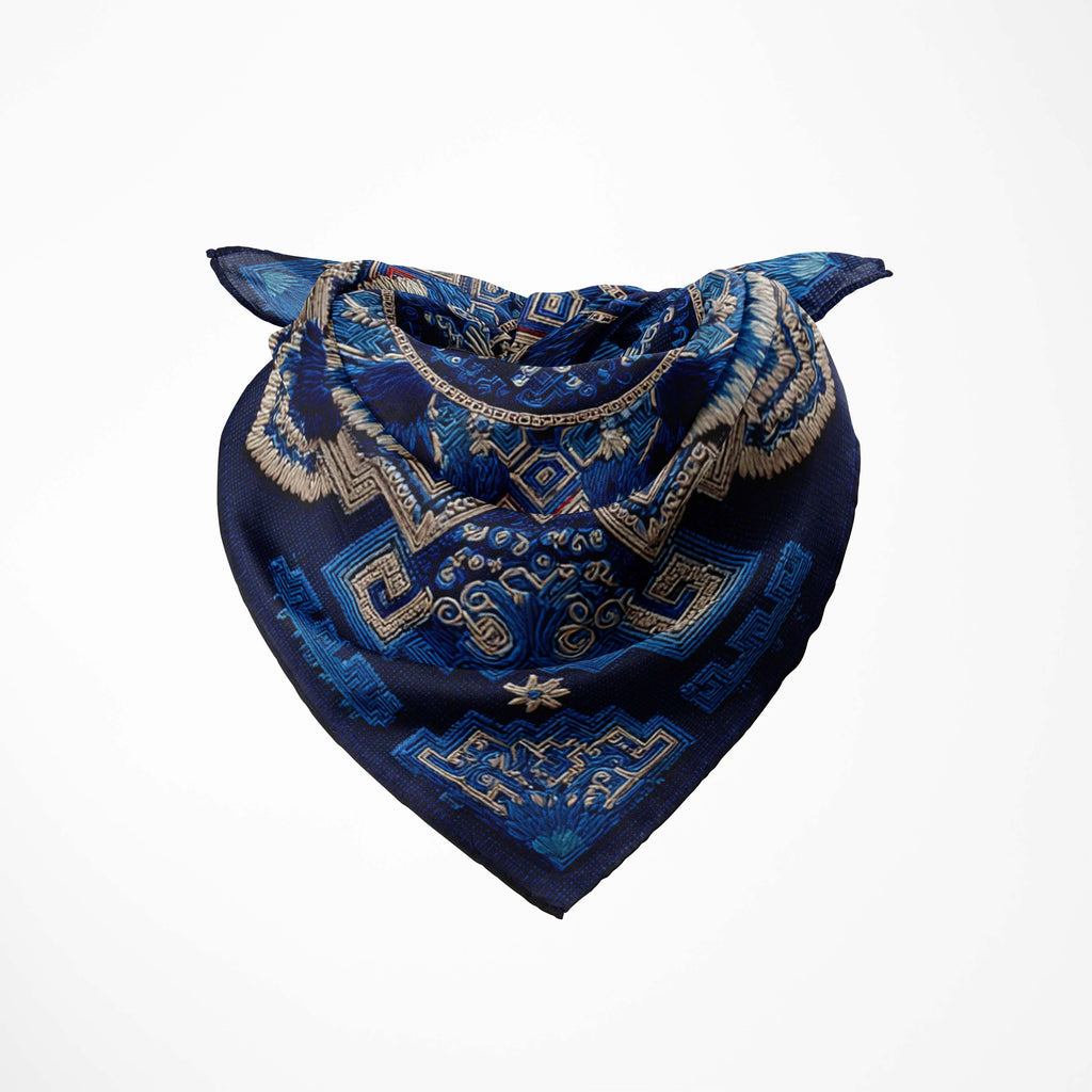 ROYAL INDIGO SILK BANDANA