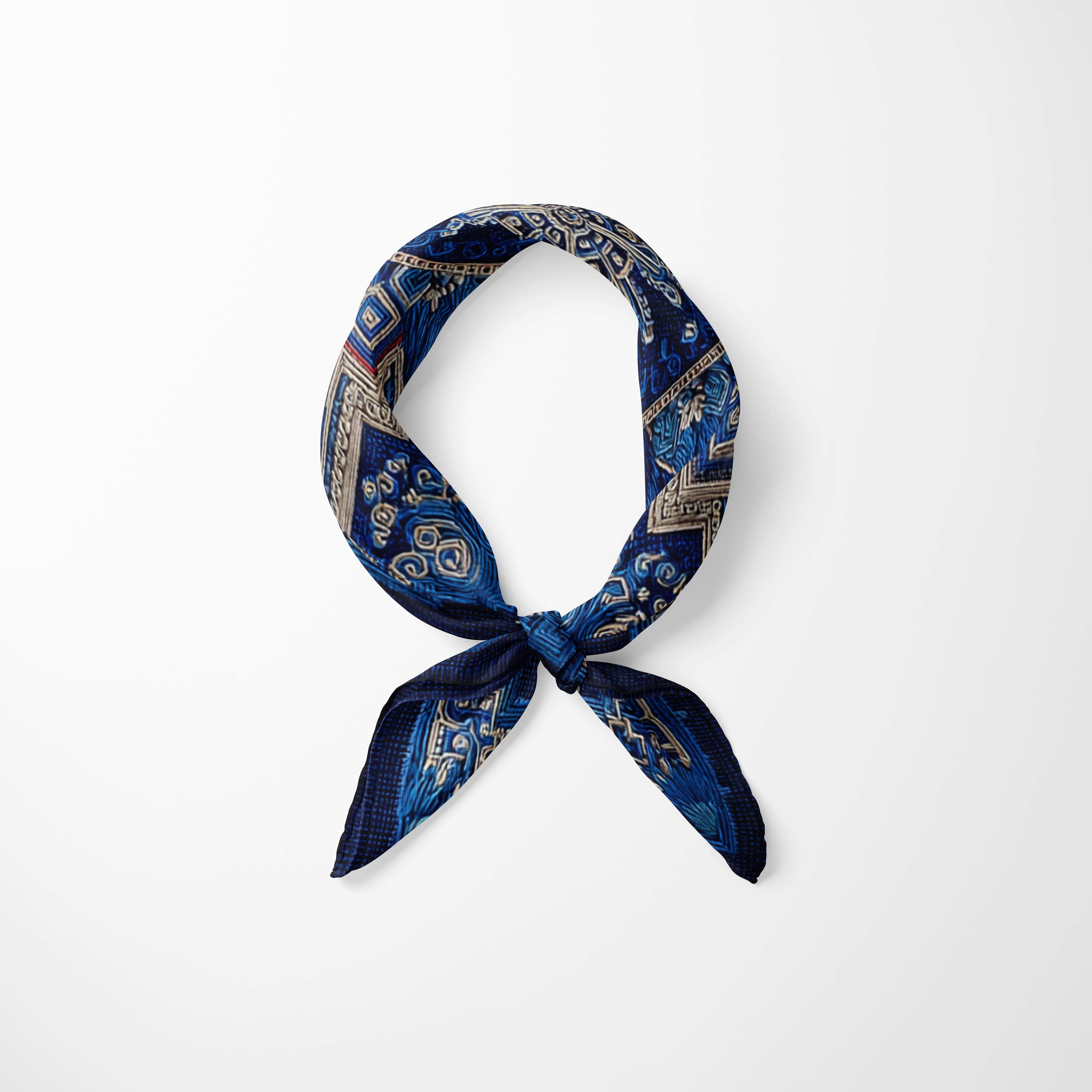 ROYAL INDIGO NECK SCARF