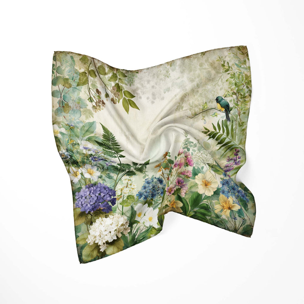 GARDEN WHISPER SILK BANDANA