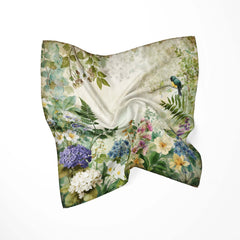 GARDEN WHISPER SILK BANDANA
