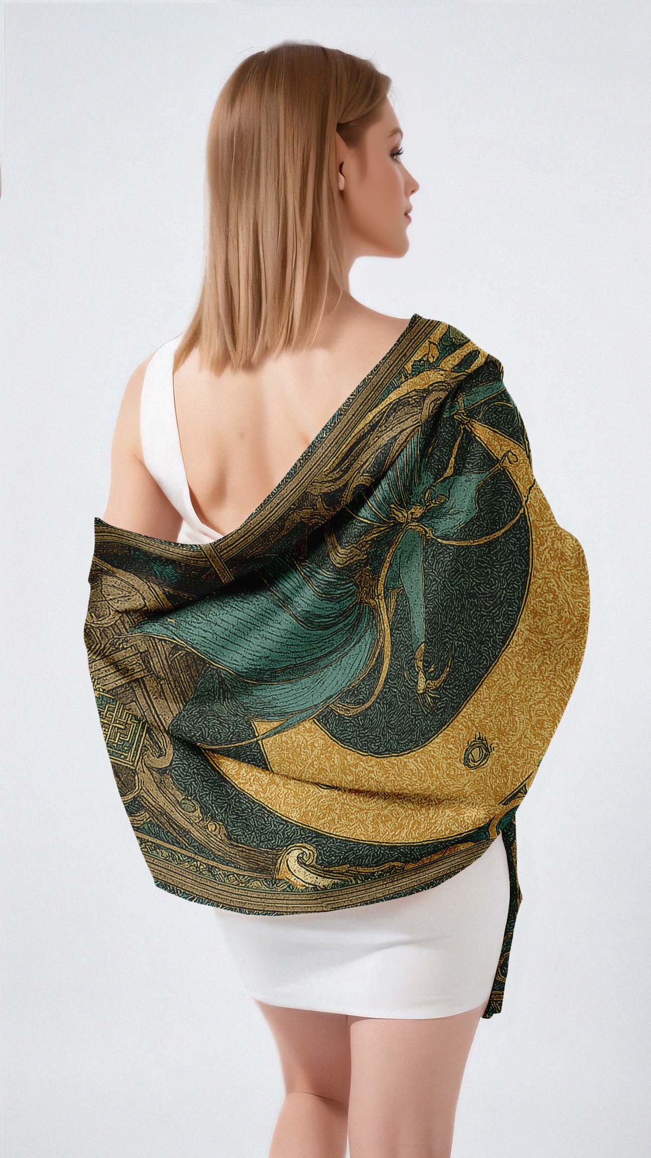 MYSTIC MOON SILK LONG LADIES SCARF