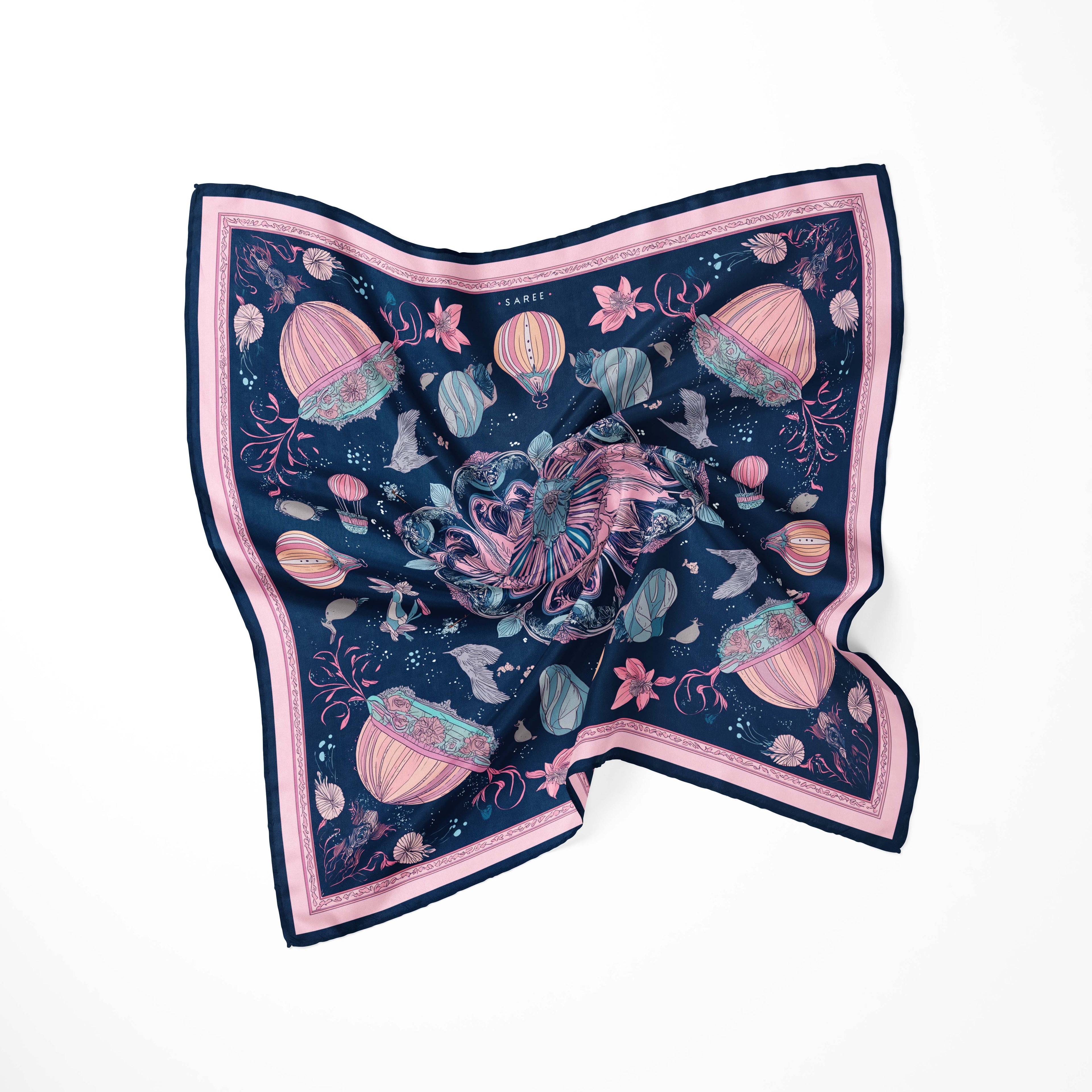 CELESTIAL FLORAL NECK SCARF