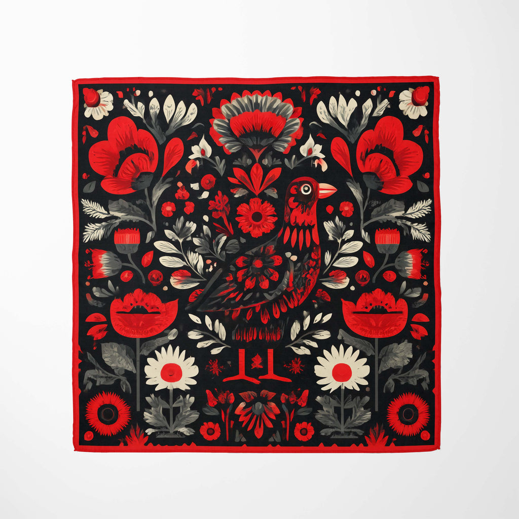FLORAL OF ANIMAL NECK SCARF