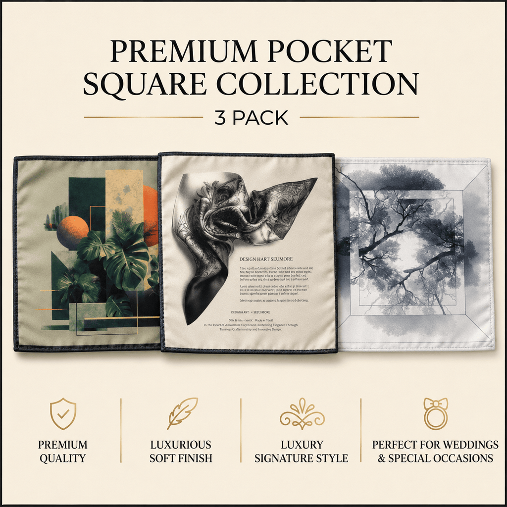 PACK OF 3 POCKET SQUARES