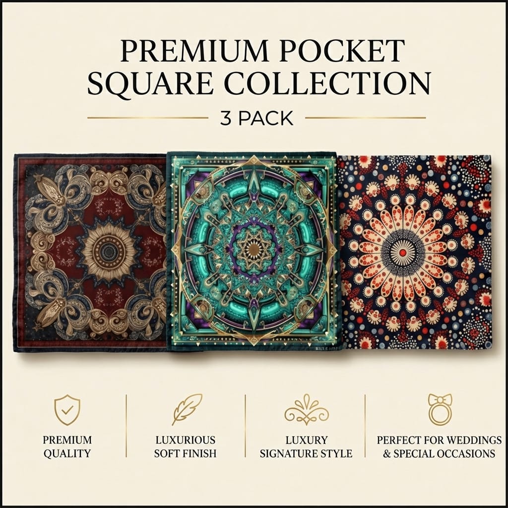 PACK OF 3 POCKET SQUARES