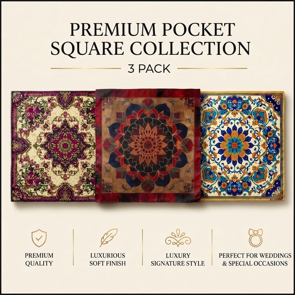 PACK OF 3 POCKET SQUARES
