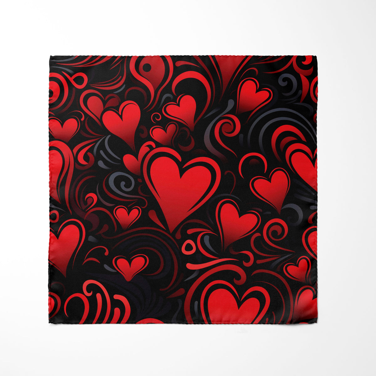 HEART SHAPE SILK POCKET SQUARE - VALENTINE DAY COLLECTION