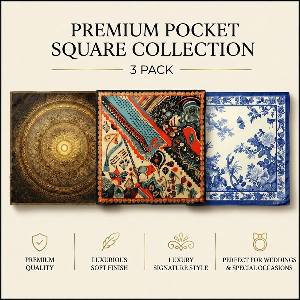 PACK OF 3 POCKET SQUARES