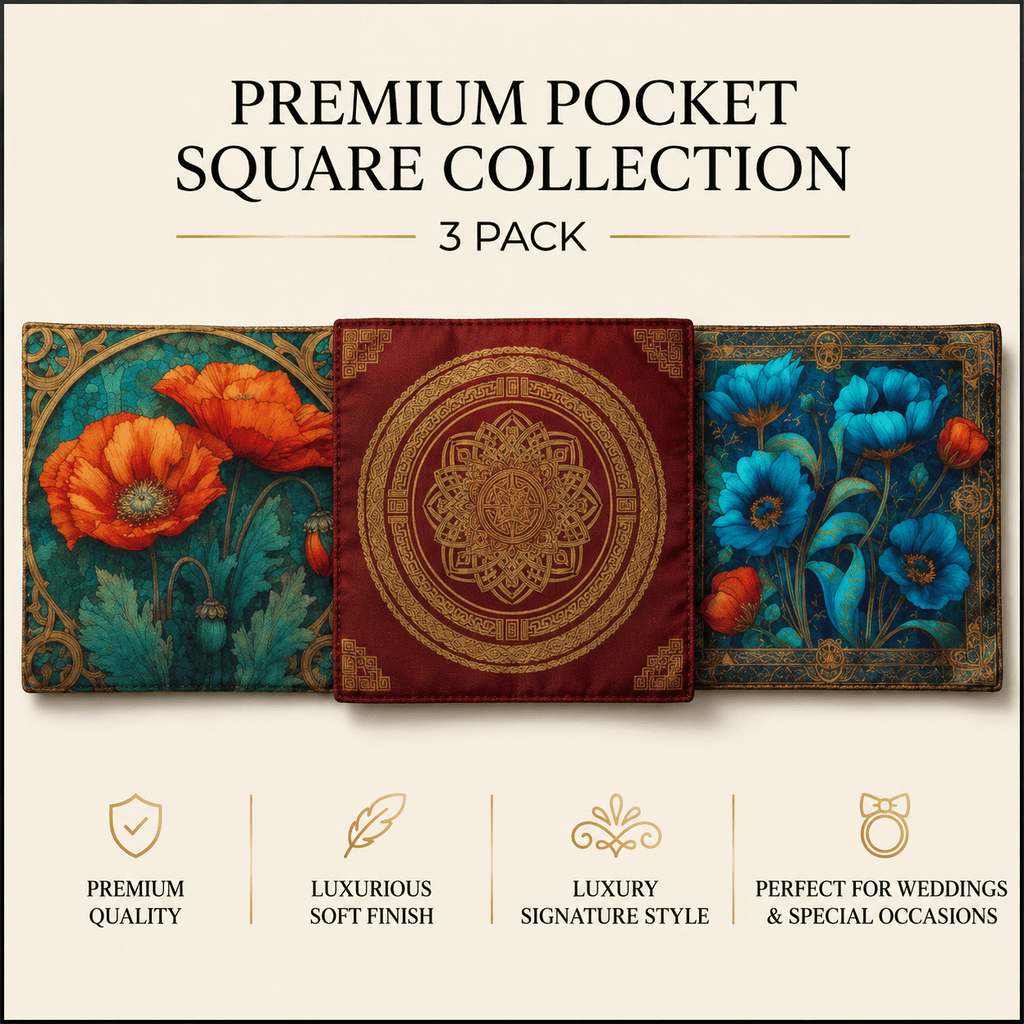PACK OF 3 POCKET SQUARES