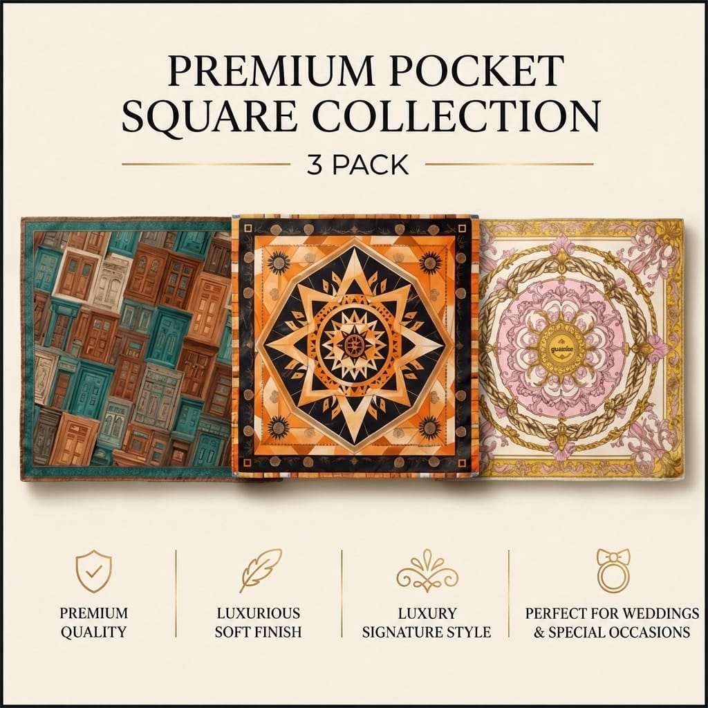 PACK OF 3 POCKET SQUARES
