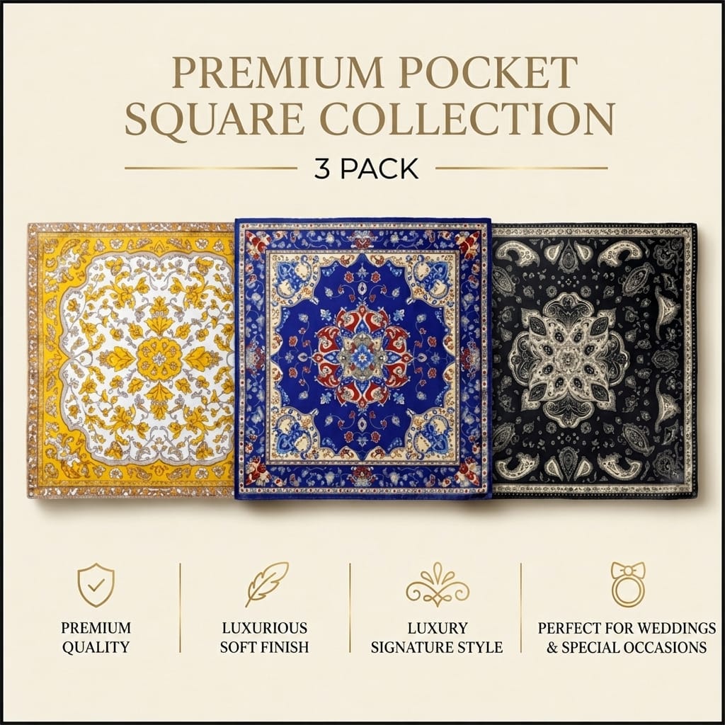 PACK OF 3 POCKET SQUARES