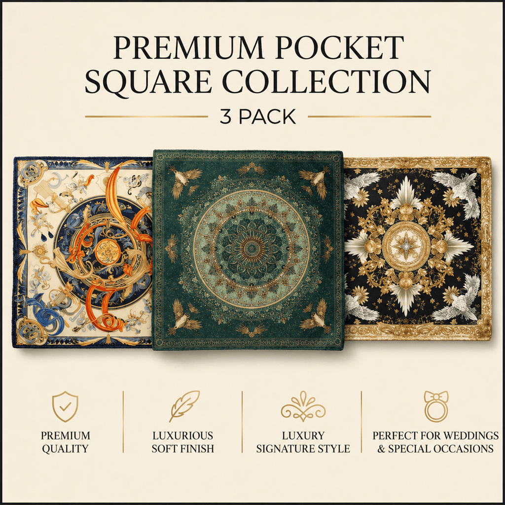 PACK OF 3 POCKET SQUARES
