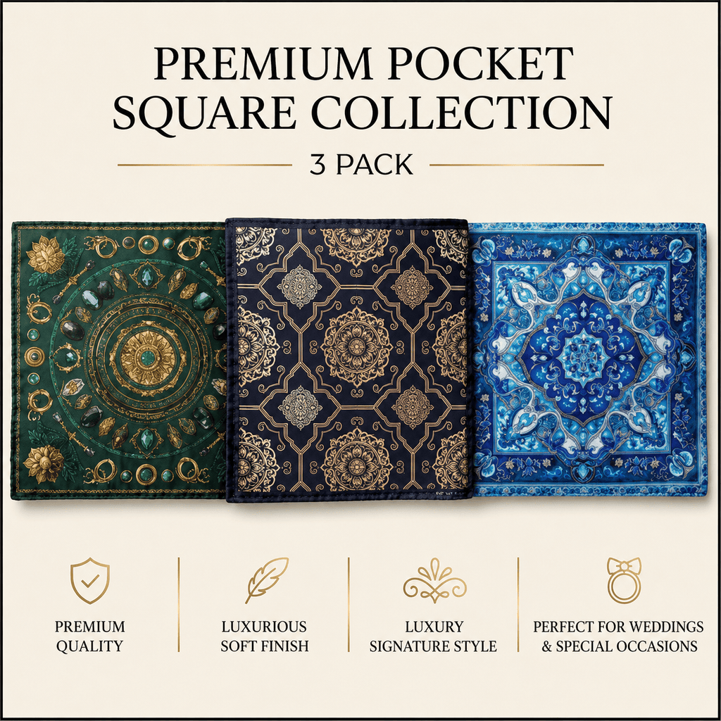PACK OF 3 POCKET SQUARES