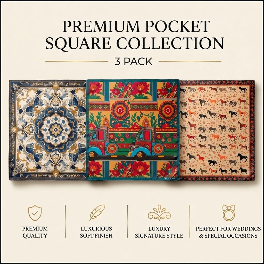 PACK OF 3 POCKET SQUARES