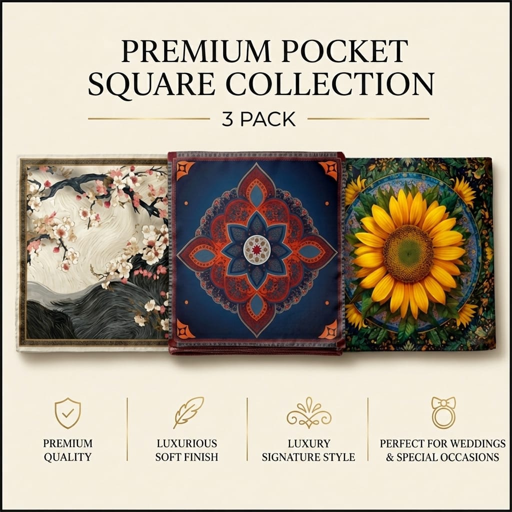 PACK OF 3 POCKET SQUARES