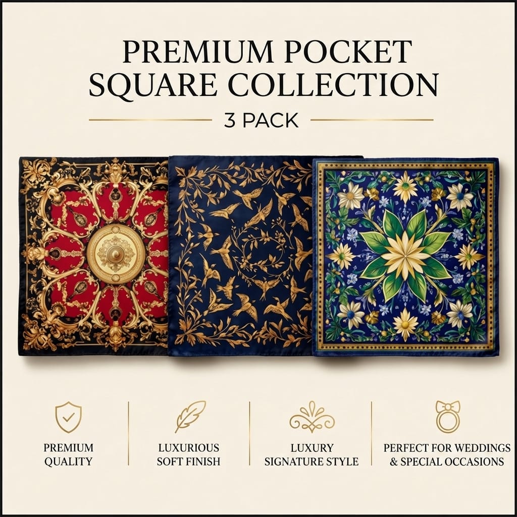 PACK OF 3 POCKET SQUARES