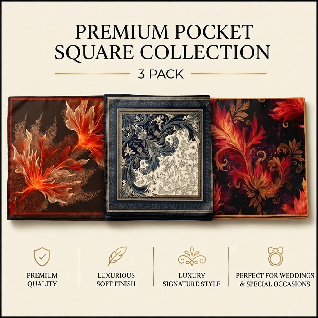 PACK OF 3 POCKET SQUARES