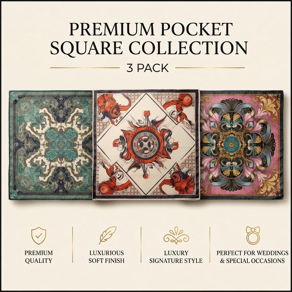 PACK OF 3 POCKET SQUARES