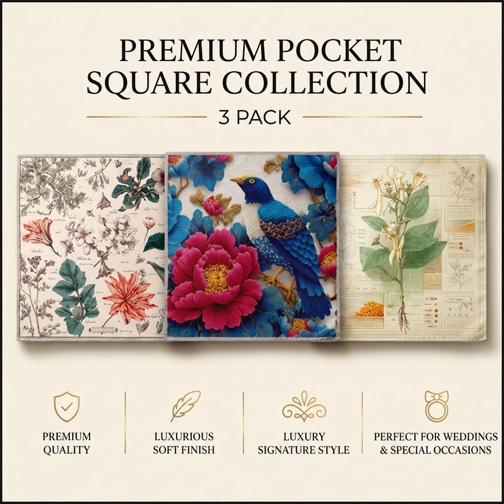 PACK OF 3 POCKET SQUARES