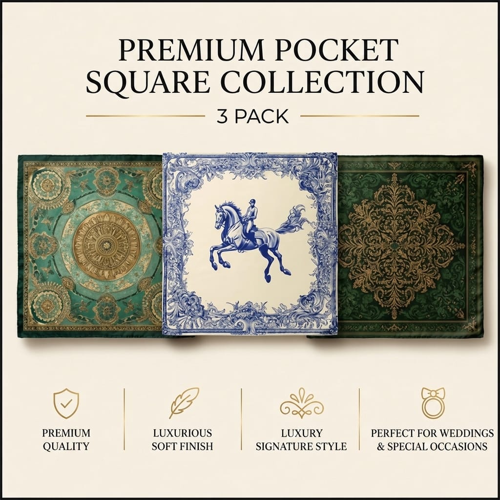 PACK OF 3 POCKET SQUARES