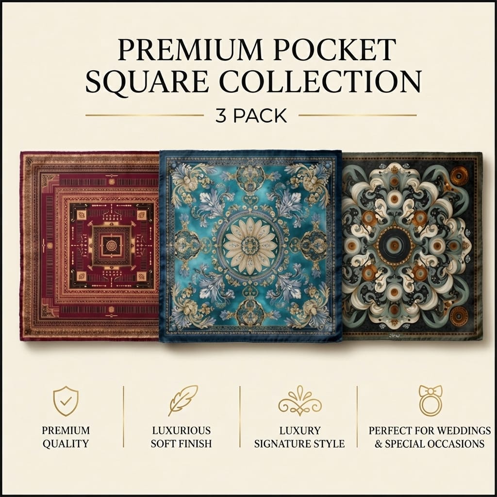 PACK OF 3 POCKET SQUARES