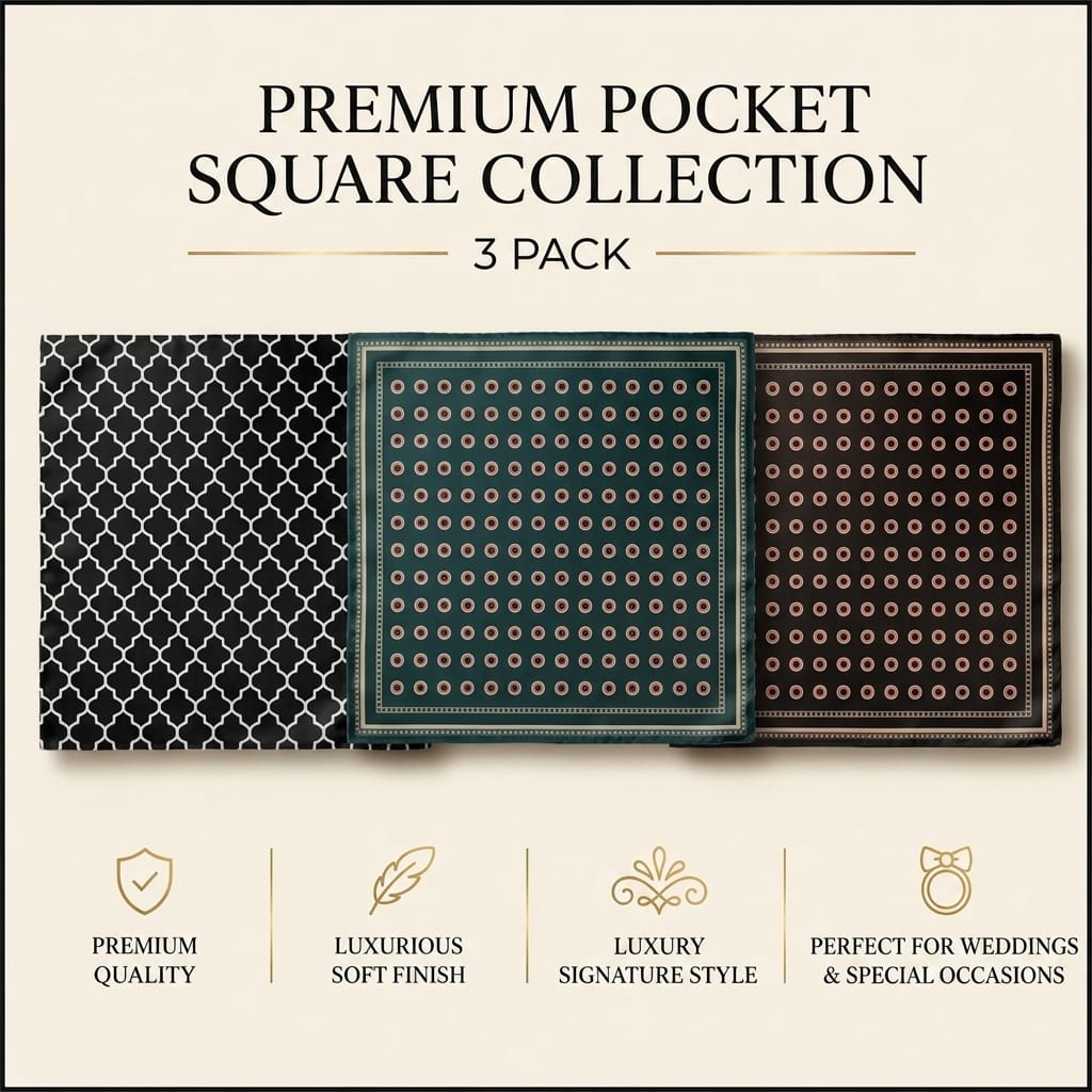 PACK OF 3 POCKET SQUARES