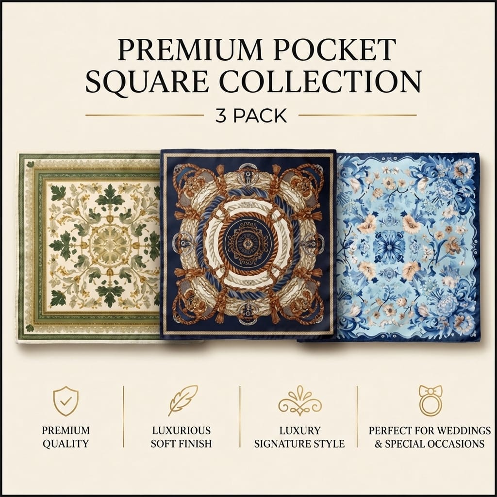 PACK OF 3 POCKET SQUARES