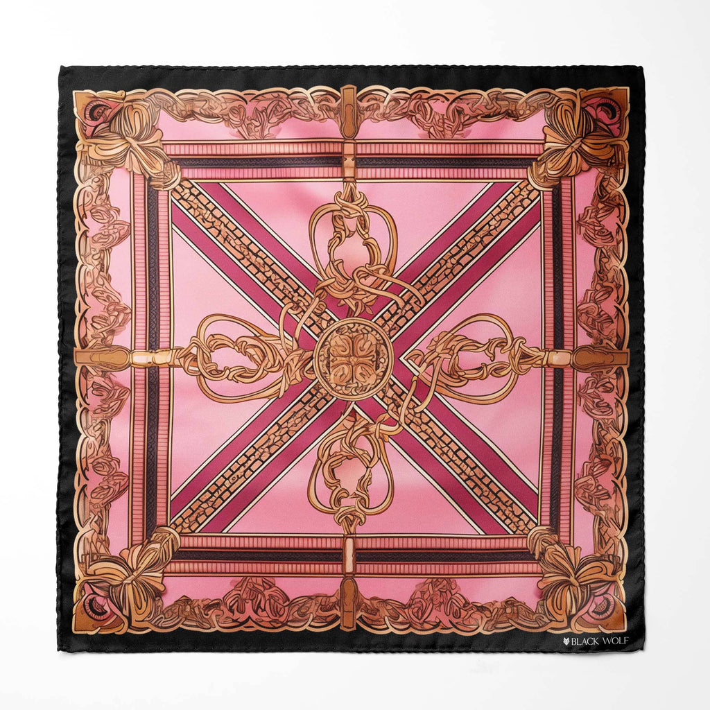 GEOMATRIC PATTERN SILK POCKET SQUARE