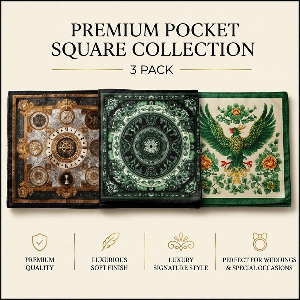 PACK OF 3 POCKET SQUARES