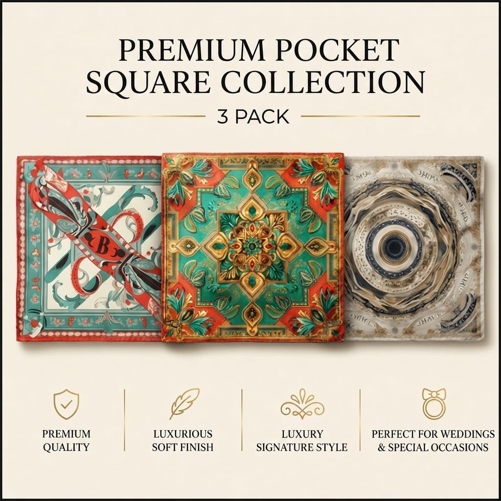 PACK OF 3 POCKET SQUARES