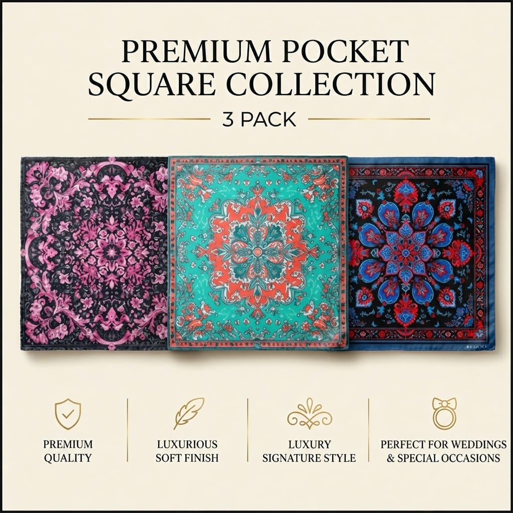 PACK OF 3 POCKET SQUARES