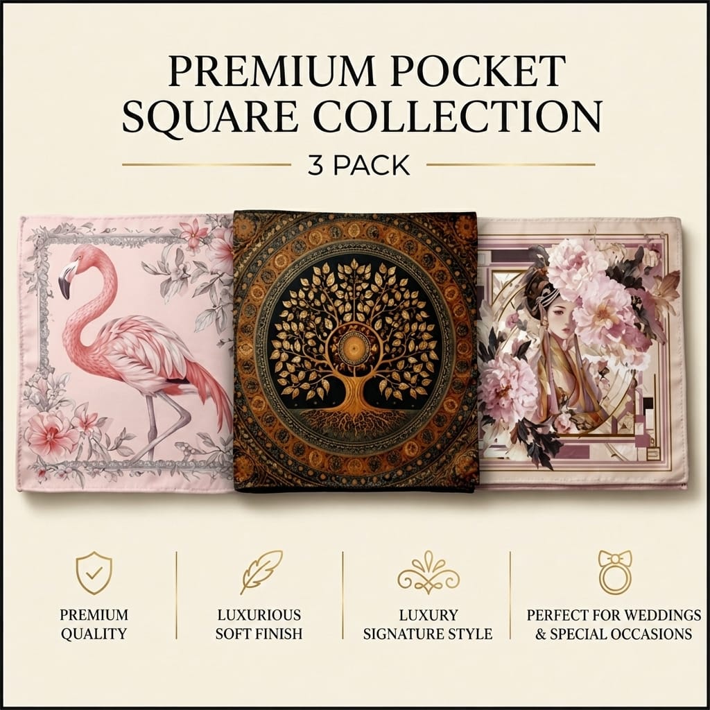 PACK OF 3 POCKET SQUARES