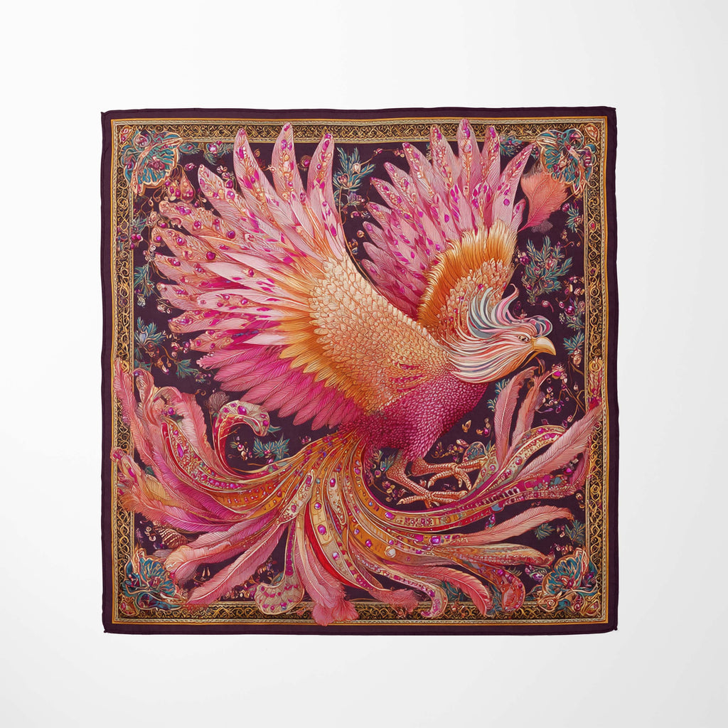PHOENIX BLOOM SILK HEAD SCARF