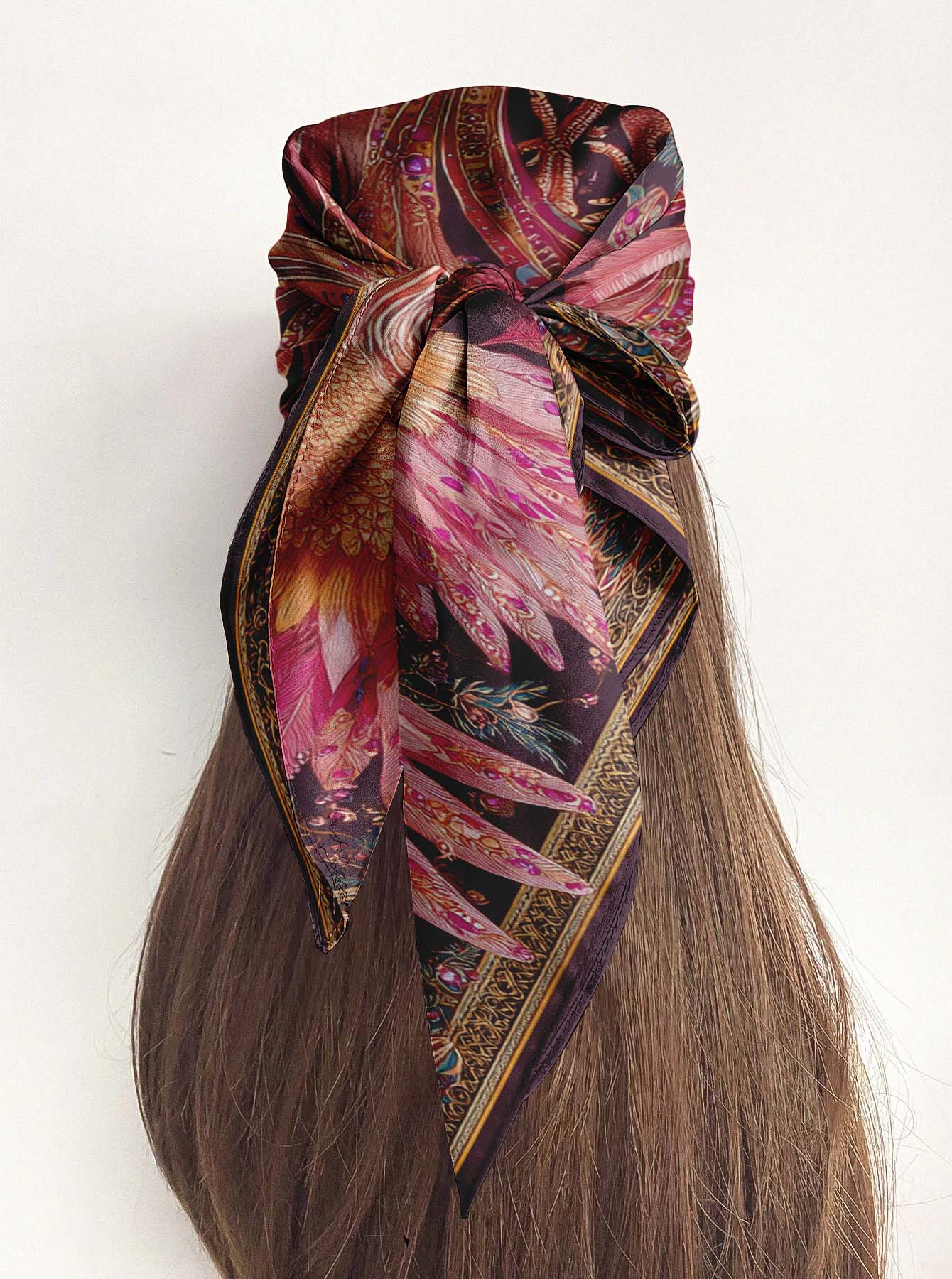 AUREFLAME SILK HEAD SCARF