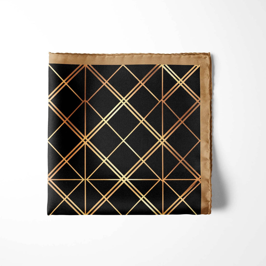 AZTEC ETHNIC SILK POCKET SQUARE