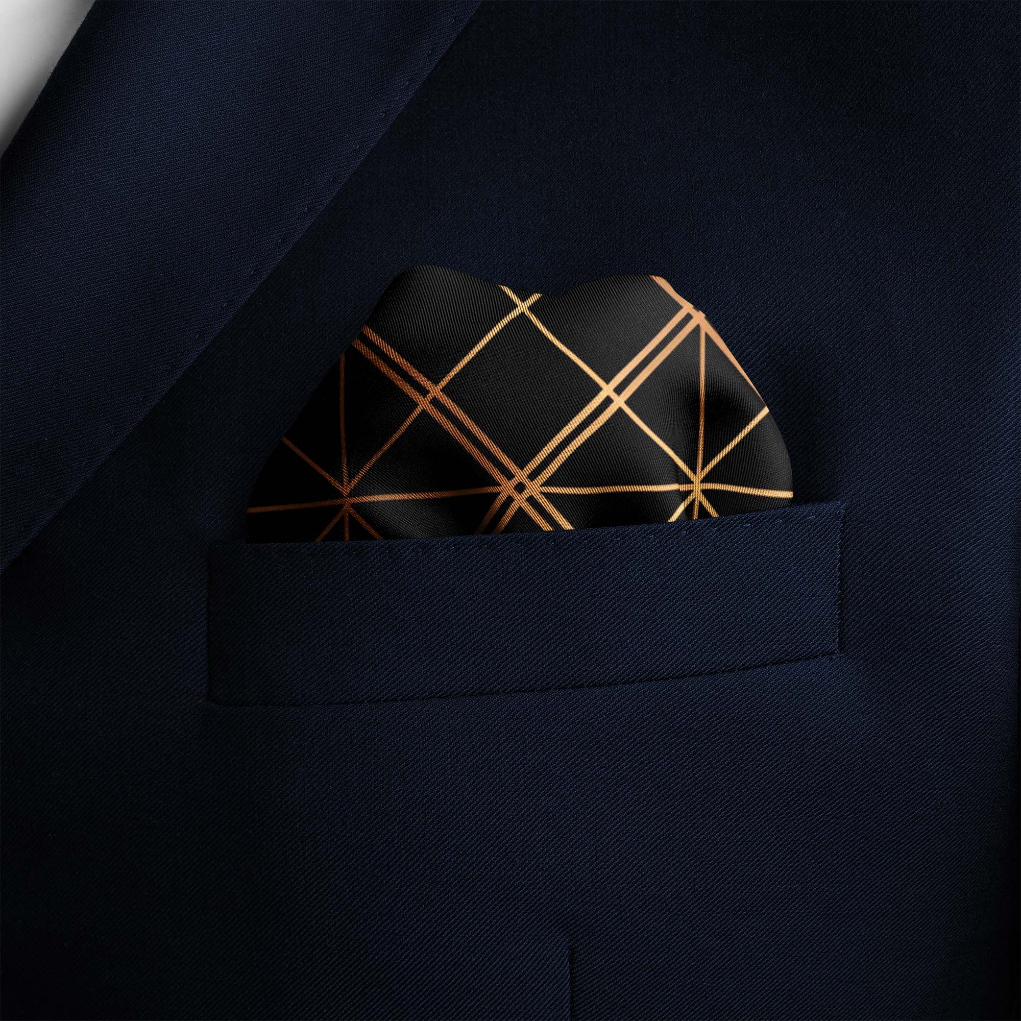 AZTEC ETHNIC SILK POCKET SQUARE