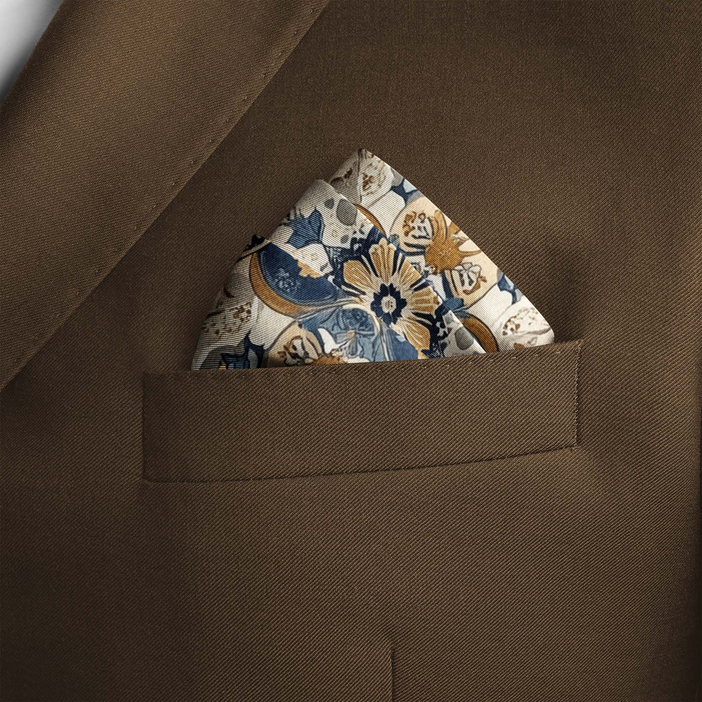 FLORAL SPRING SILK POCKET SQUARE