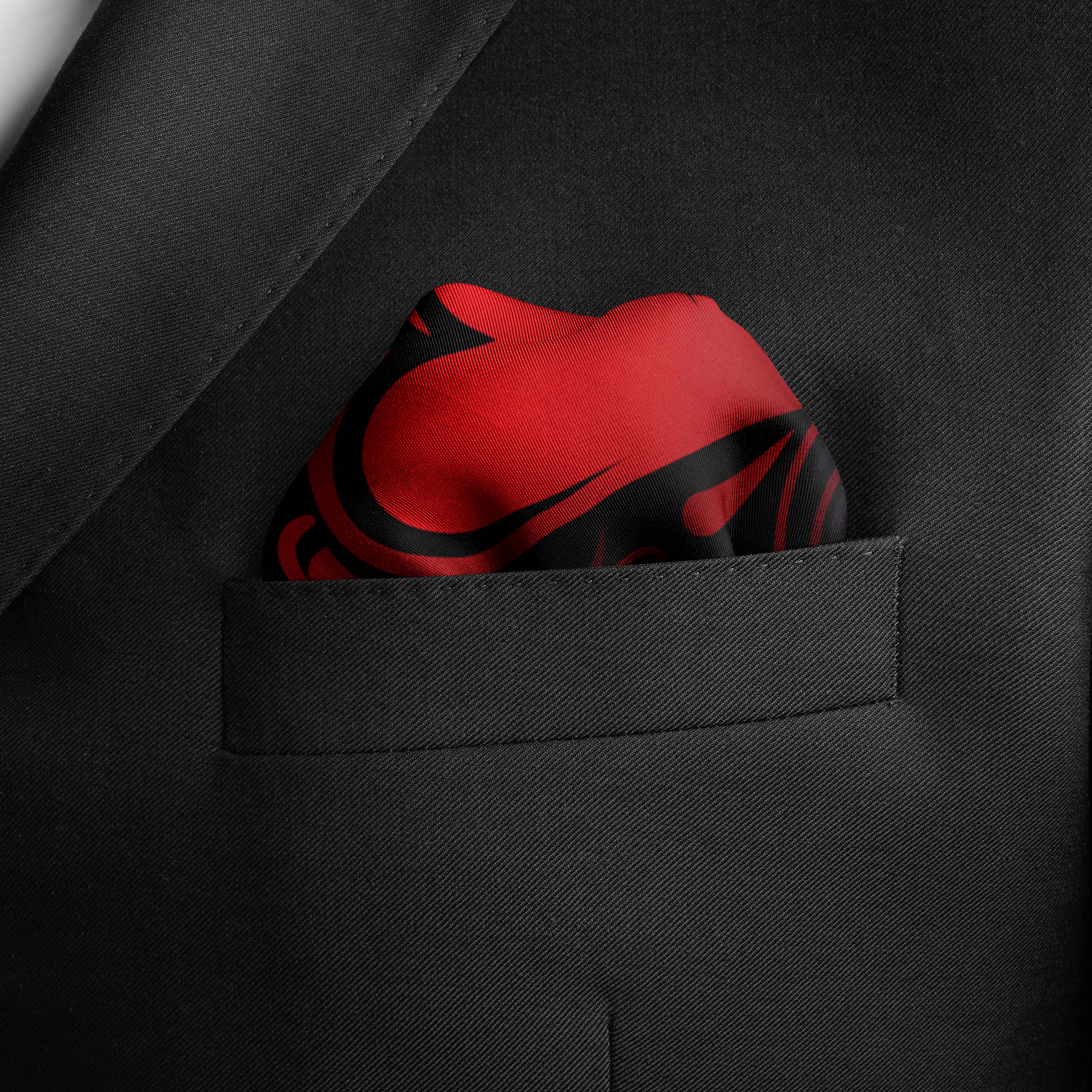 HEART SHAPE SILK POCKET SQUARE - VALENTINE DAY COLLECTION