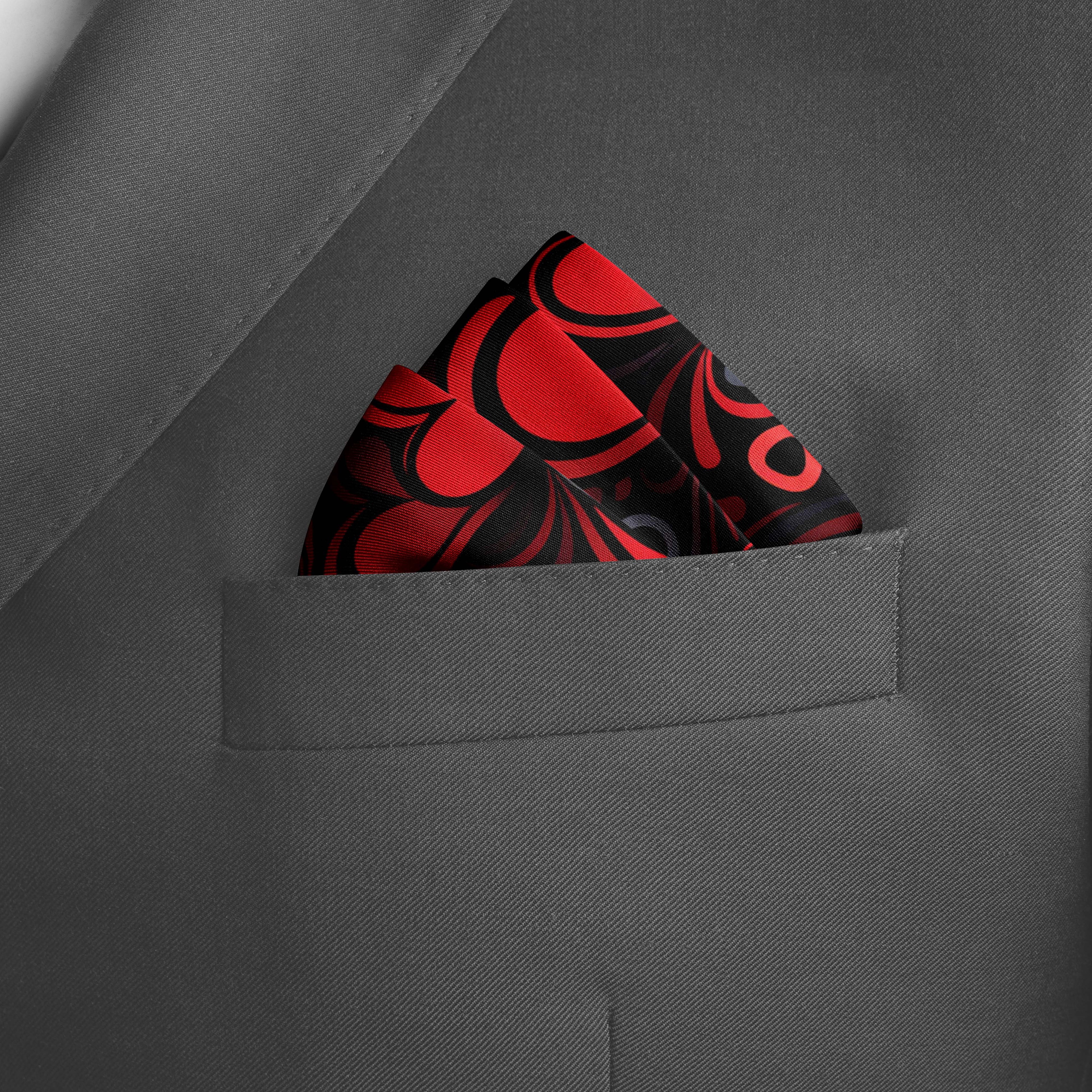 HEART SHAPE SILK POCKET SQUARE - VALENTINE DAY COLLECTION